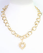 Load image into Gallery viewer, Bartle Chain Necklace with Heart Pendant
