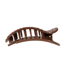 Load image into Gallery viewer, Brown Crocodile | Large| Flat Round Hair Clip
