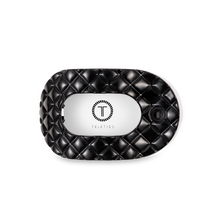 Load image into Gallery viewer, Flat Round Hair Clip | Medium | Jet Black Quilted
