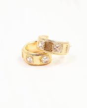 Load image into Gallery viewer, Serrano CZ Hoop Earring Gold
