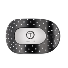 Load image into Gallery viewer, Flat Round | Black Polka Dot Party | Large Hair Clip
