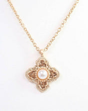 Load image into Gallery viewer, Paulina Pearl Cross Necklace
