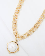 Load image into Gallery viewer, Lexington Link Pearl Charm Necklace
