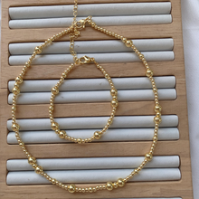 Load image into Gallery viewer, Gold Beaded Necklace 14K Gold Plated
