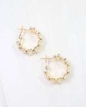 Load image into Gallery viewer, Fredonia Crystal Latchback Hoop Gold
