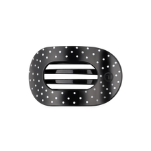 Load image into Gallery viewer, Flat Round | Black Polka Dot Party | Medium Hair Clip
