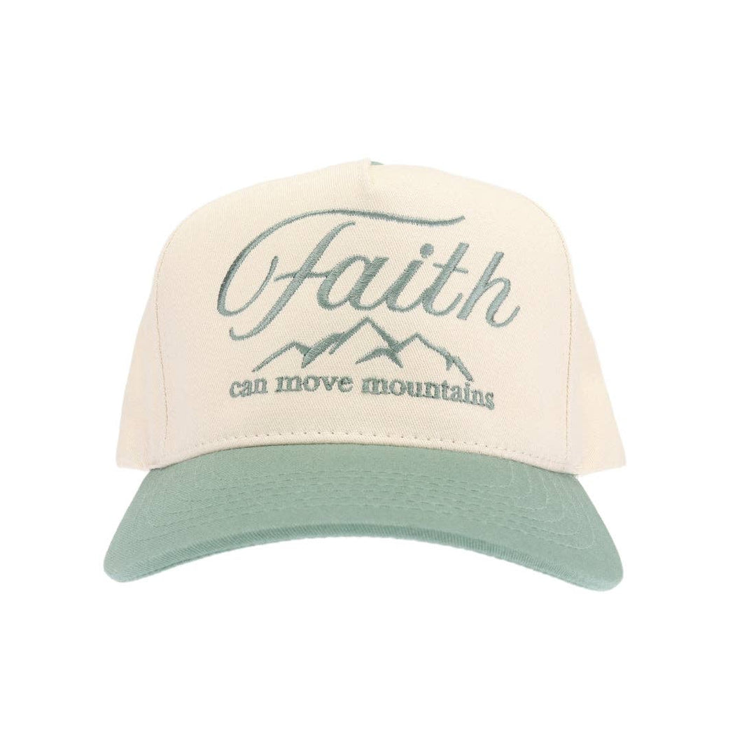 Faith Moves Mountains C.C Embroidered Trucker Hat