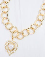 Load image into Gallery viewer, Bartle Chain Necklace with Heart Pendant
