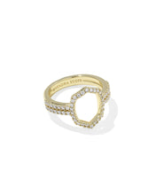 Load image into Gallery viewer, DAPHNE PAVE COCKTAIL RING GOLD WHITE CZ (multiple sizes)
