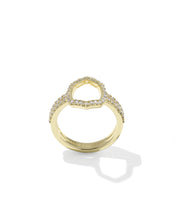 Load image into Gallery viewer, DAPHNE PAVE COCKTAIL RING GOLD WHITE CZ (multiple sizes)

