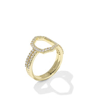 Load image into Gallery viewer, DAPHNE PAVE COCKTAIL RING GOLD WHITE CZ (multiple sizes)
