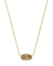 Load image into Gallery viewer, ELISA SHORT PENDANT NECKLACE GOLD ORANGE CITRINE QUARTZ
