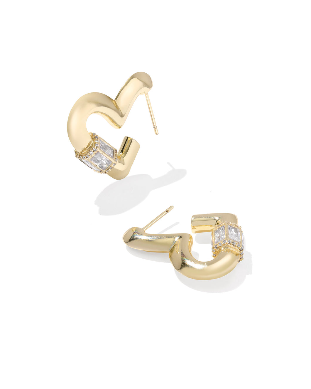 EMERY HEART HOOP EARRINGS