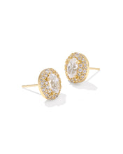 Load image into Gallery viewer, BELLA STUD EARRINGS GOLD WHITE CZ
