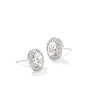Load image into Gallery viewer, BELLA STUD EARRINGS SILVER WHITE CZ
