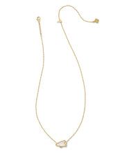 Load image into Gallery viewer, CHEER SHORT PENDANT NECKLACE GOLD WHITE MOTHER OF PEARL
