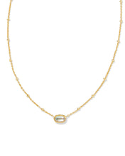 Load image into Gallery viewer, MINI ELISA SATELLITE SHORT PENDANT NECKLACE GOLD DICHROIC GLASS

