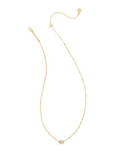 Load image into Gallery viewer, MINI ELISA SATELLITE SHORT PENDANT NECKLACE GOLD DICHROIC GLASS
