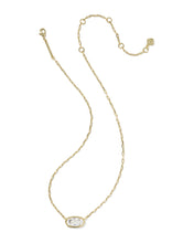 Load image into Gallery viewer, ELISA LUXE SHORT PENDANT NECKLACE GOLD WHITE CZ
